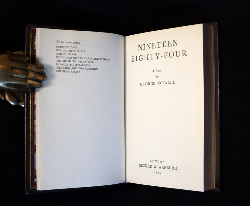 1949 First Edition beautifully bound by BAYNTUN - NINETEEN EIGHTY-FOUR [1984] by George Orwell.