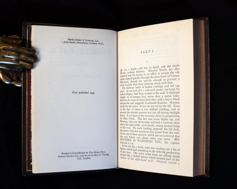 1949 First Edition beautifully bound by BAYNTUN - NINETEEN EIGHTY-FOUR [1984] by George Orwell.