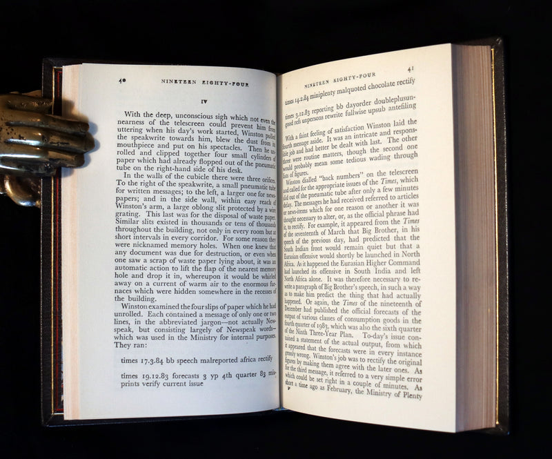 1949 First Edition beautifully bound by BAYNTUN - NINETEEN EIGHTY-FOUR [1984] by George Orwell.