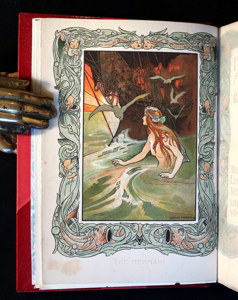 1899 Scarce First Edition bound by Bayntun - Hans Andersen's Fairy Tales illustrated by the Brothers Robinson.