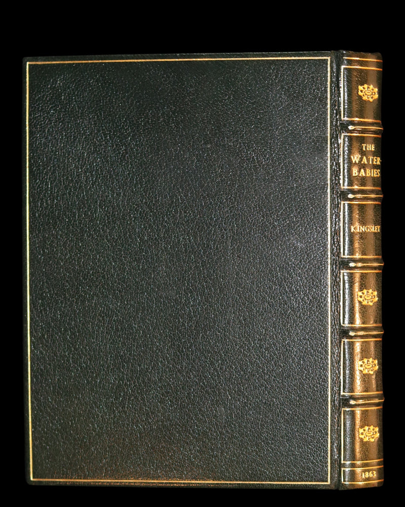 1863 First Edition Bayntun-Riviere Binding - Water-Babies Fairy Tale for a Land-Baby Illustrated by J. Noel Paton.