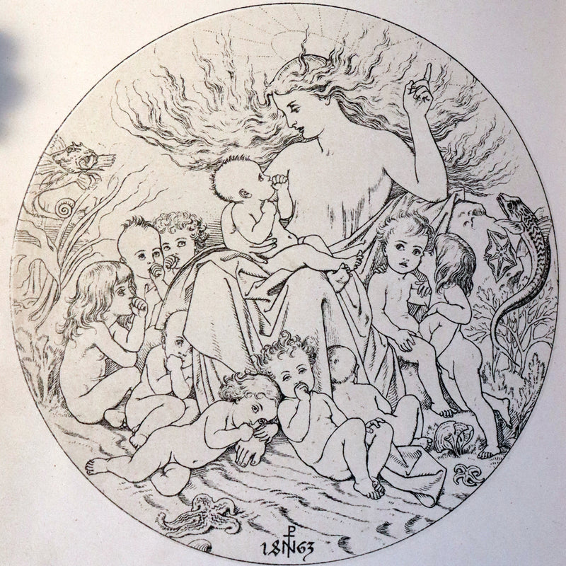 1863 First Edition Bayntun-Riviere Binding - Water-Babies Fairy Tale for a Land-Baby Illustrated by J. Noel Paton.