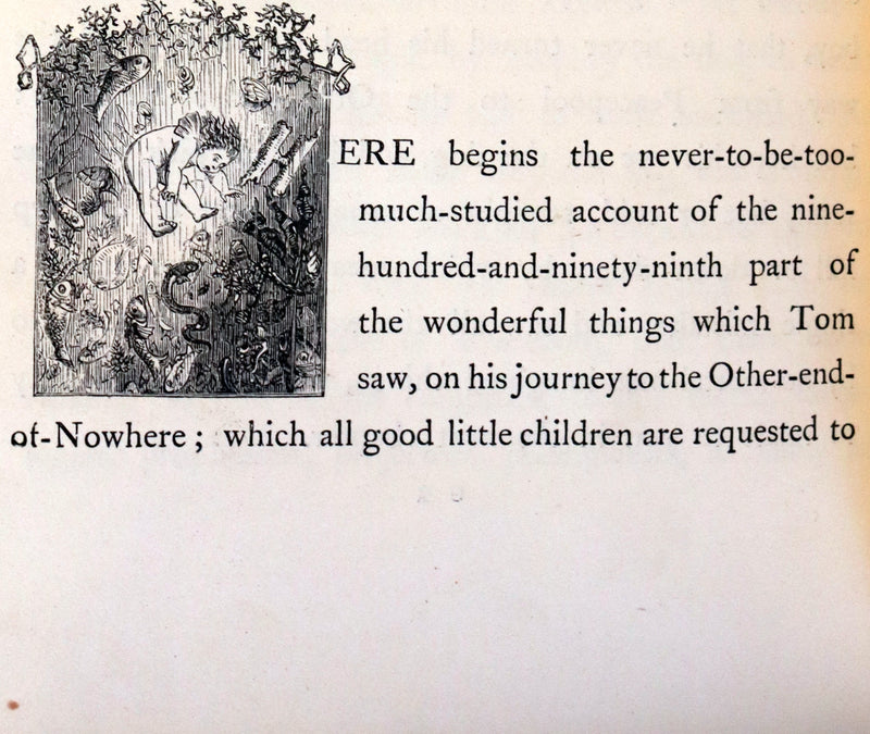 1863 First Edition Bayntun-Riviere Binding - Water-Babies Fairy Tale for a Land-Baby Illustrated by J. Noel Paton.