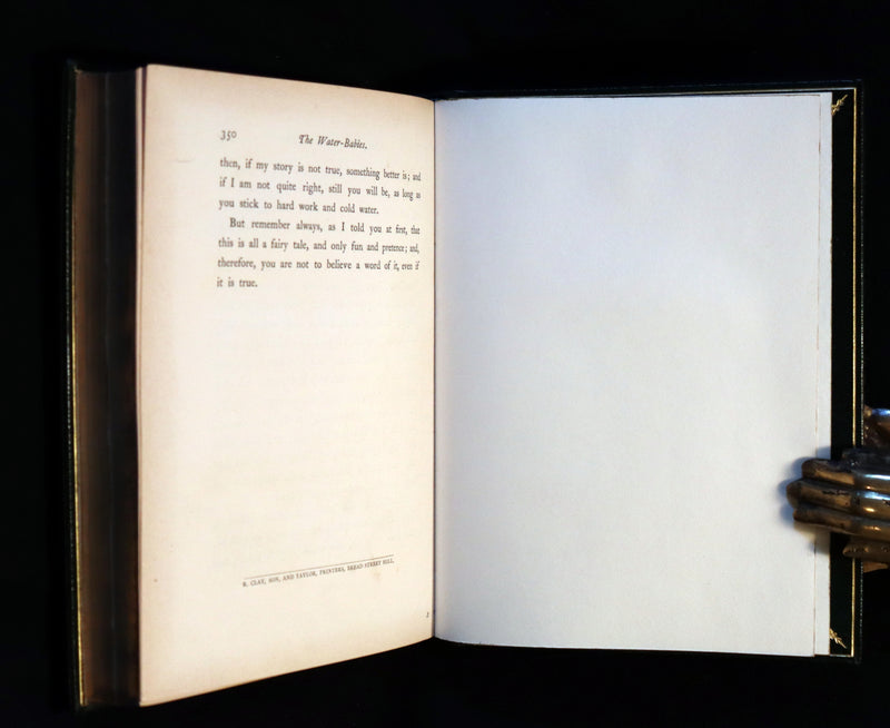 1863 First Edition Bayntun-Riviere Binding - Water-Babies Fairy Tale for a Land-Baby Illustrated by J. Noel Paton.