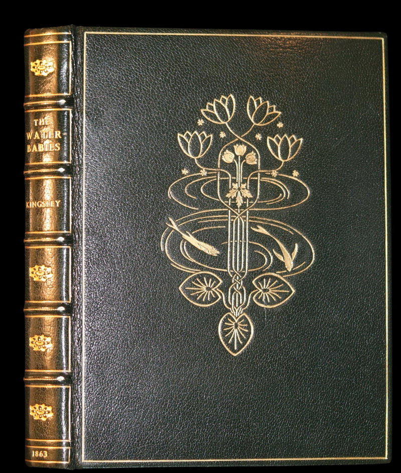 1863 First Edition Bayntun-Riviere Binding - Water-Babies Fairy Tale for a Land-Baby Illustrated by J. Noel Paton.
