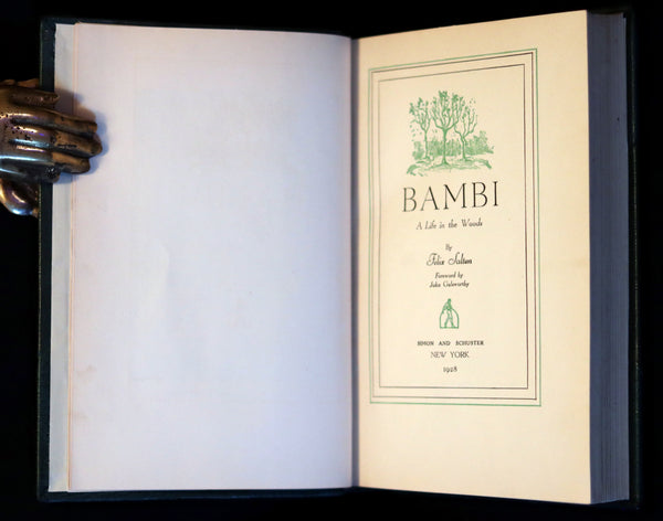 1928 First Edition - BAMBI a Life in the Woods by Felix Salten in a Nice Binding.