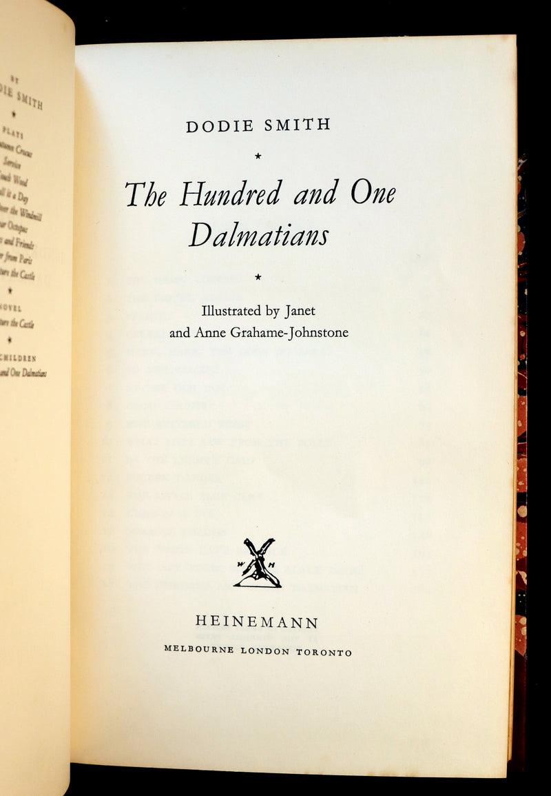 1956 Rare First Edition - The Hundred and One Dalmatians by Dodie Smith illustrated by Janet & Anne Grahame-Johnstone.