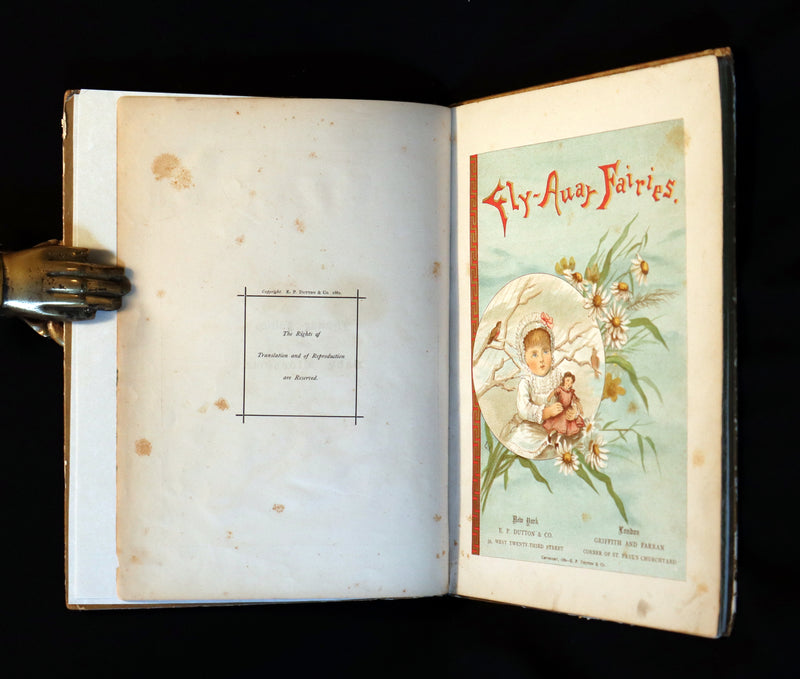 1882 Scarce Victorian FAIRY Book ~ LOUISE CLARKSON FLY-AWAY FAIRIES AND BABY-BLOSSOMS. 1stED.