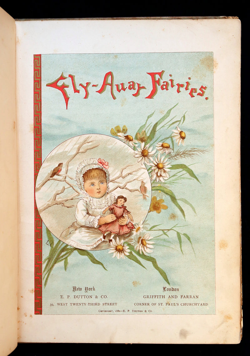 1882 Scarce Victorian FAIRY Book ~ LOUISE CLARKSON FLY-AWAY FAIRIES AND BABY-BLOSSOMS. 1stED.