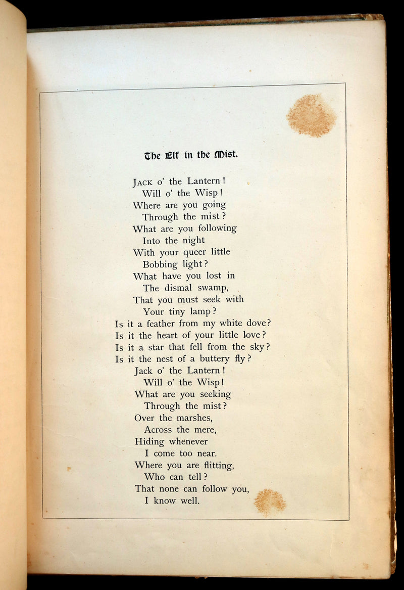 1882 Scarce Victorian FAIRY Book ~ LOUISE CLARKSON FLY-AWAY FAIRIES AND BABY-BLOSSOMS. 1stED.