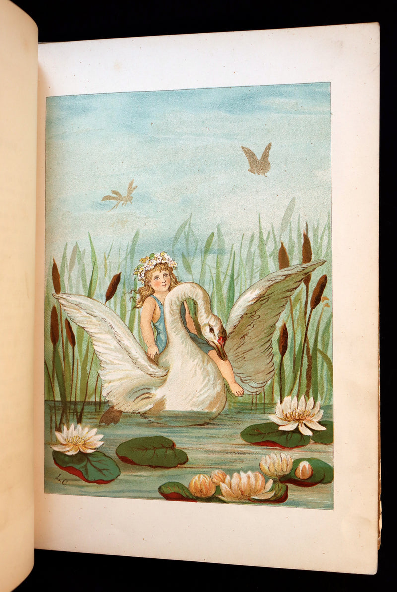 1882 Scarce Victorian FAIRY Book ~ LOUISE CLARKSON FLY-AWAY FAIRIES AND BABY-BLOSSOMS. 1stED.
