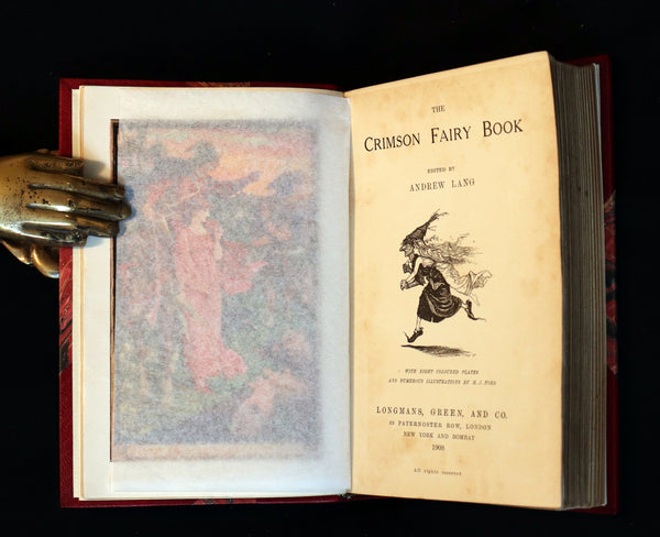 1903 Rare First Edition - The CRIMSON FAIRY BOOK by Andrew Lang Illustrated by H. J. FORD.