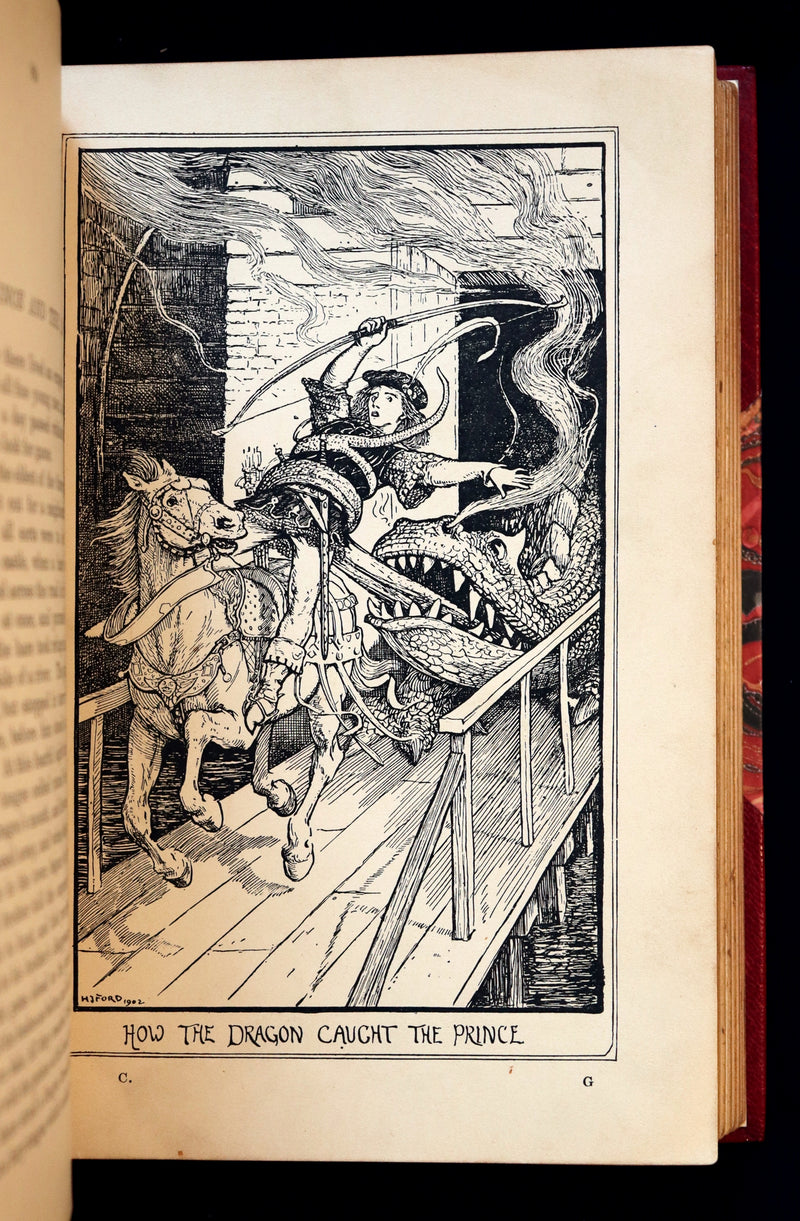 1903 Rare First Edition - The CRIMSON FAIRY BOOK by Andrew Lang Illustrated by H. J. FORD.