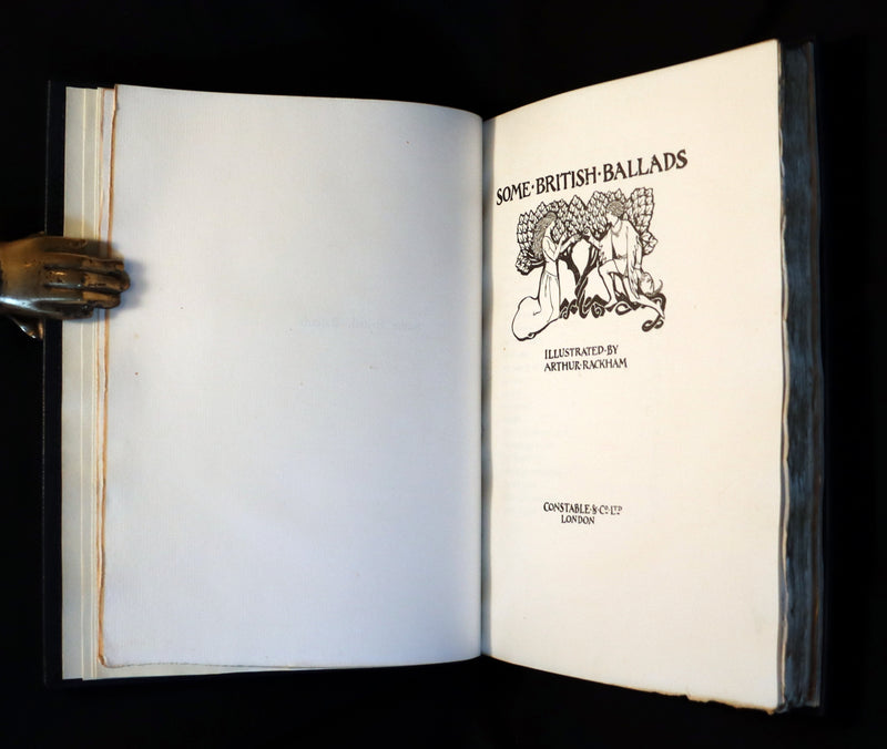 1909 Rare Limited Book Signed by Rackham - Some British Ballads in a beautiful binding.