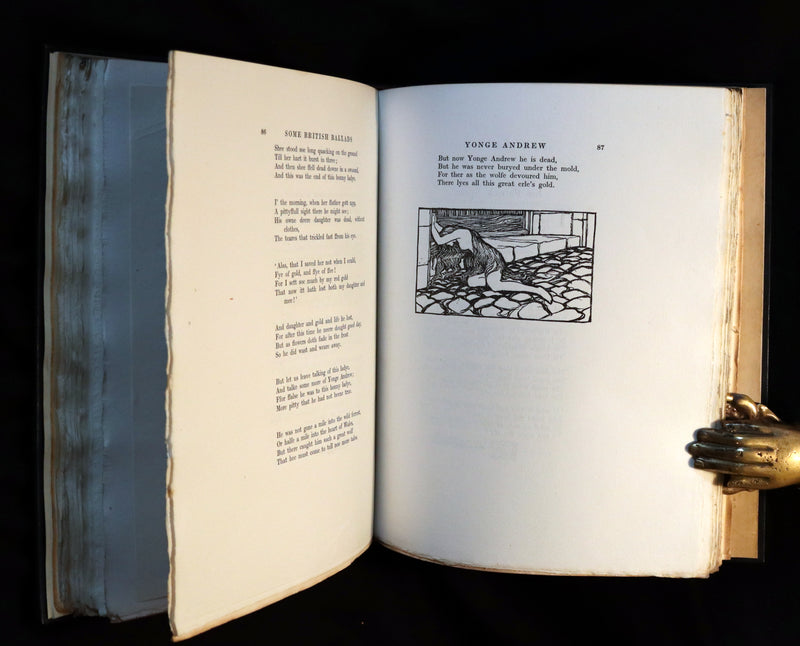 1909 Rare Limited Book Signed by Rackham - Some British Ballads in a beautiful binding.