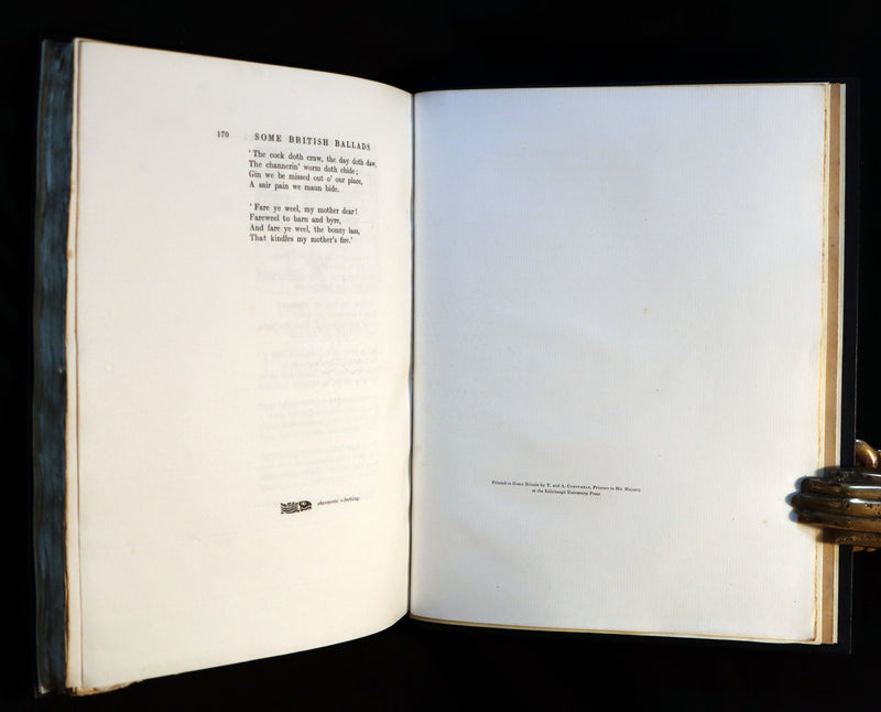 1909 Rare Limited Book Signed by Rackham - Some British Ballads in a beautiful binding.