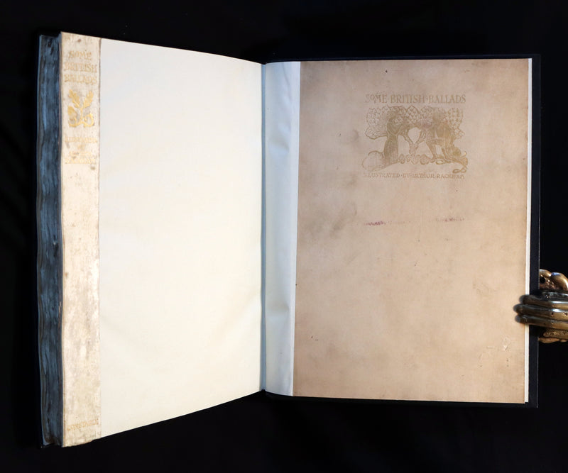 1909 Rare Limited Book Signed by Rackham - Some British Ballads in a beautiful binding.