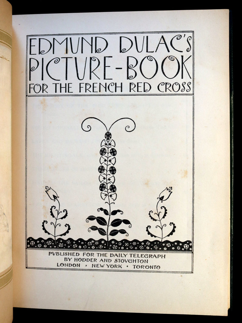 1915 First Edition - Edmund Dulac's Picture Book for the French Red Cross.