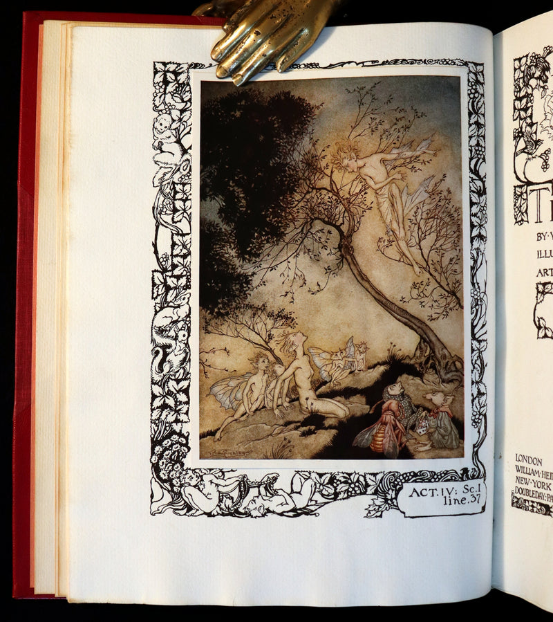 1926 Rare First Edition - THE TEMPEST by Shakespeare illustrated and SIGNED by RACKHAM.