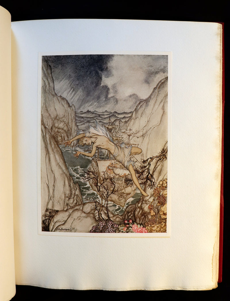 1926 Rare First Edition - THE TEMPEST by Shakespeare illustrated and SIGNED by RACKHAM.