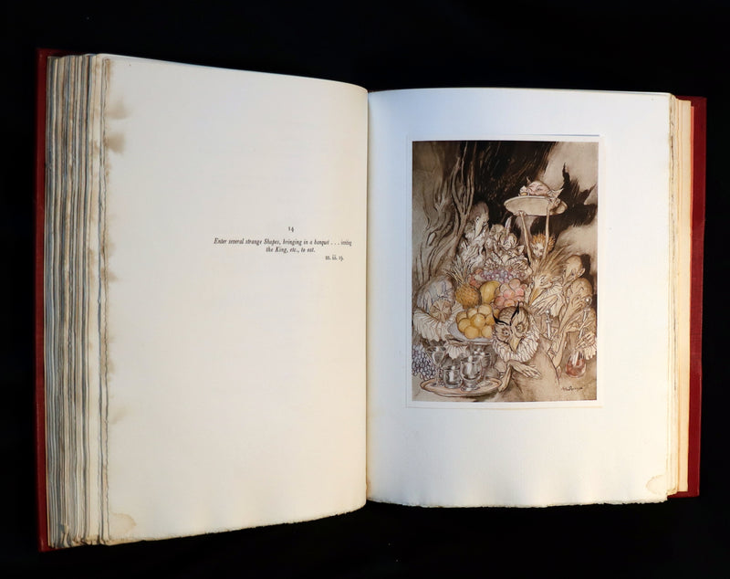 1926 Rare First Edition - THE TEMPEST by Shakespeare illustrated and SIGNED by RACKHAM.