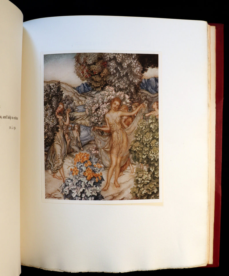 1926 Rare First Edition - THE TEMPEST by Shakespeare illustrated and SIGNED by RACKHAM.