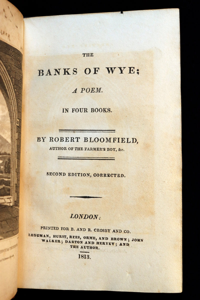 1813 Rare Book - Robert Bloomfield - The Banks Of Wye; A Poem In Four Books illustrated.