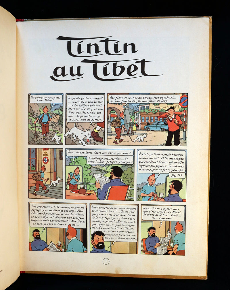 1960 Hergé French First Belgian Edition ~ TINTIN au Tibet - EO couleurs - B29.