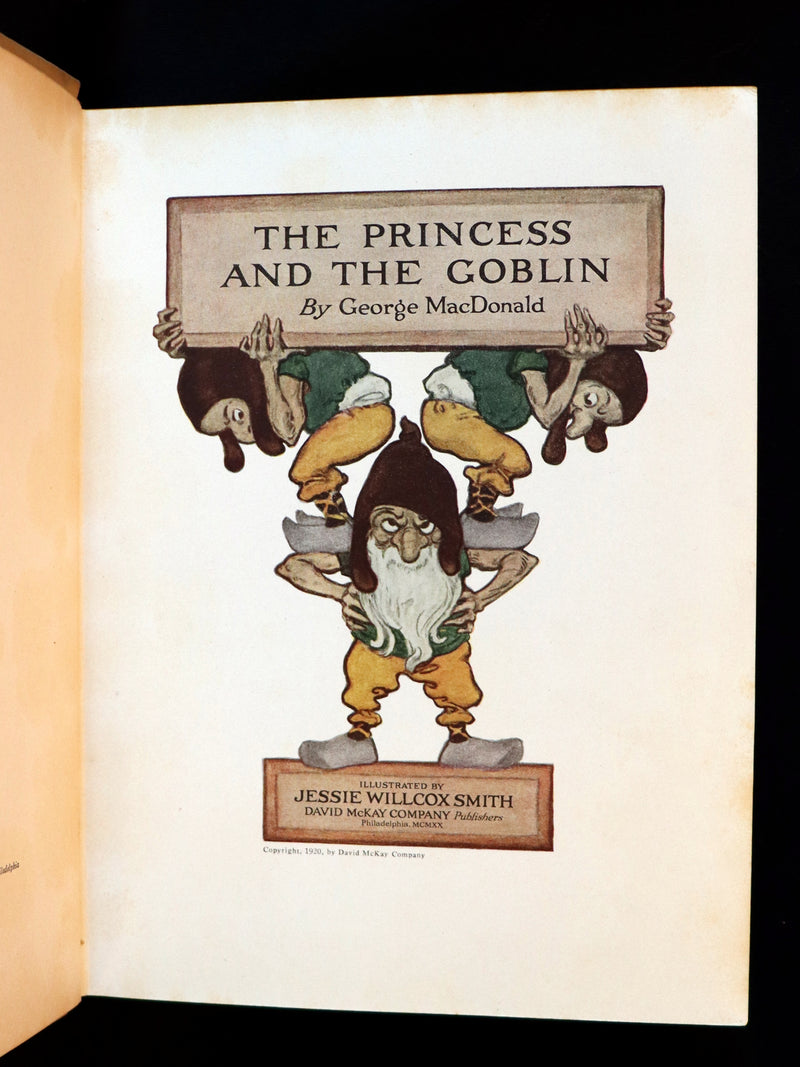 1920 First Edition Book - THE PRINCESS AND THE GOBLIN Illustrated by Jessie Willcox Smith.