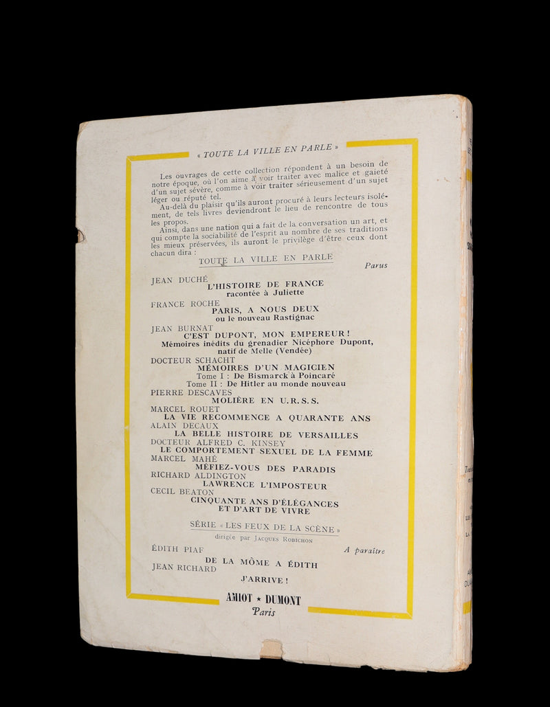 1955 Rare Quebec Poet Signed 1stED - FELIX LECLERC, Moi mes Souliers with scarce 1977 SIGNED Letter.