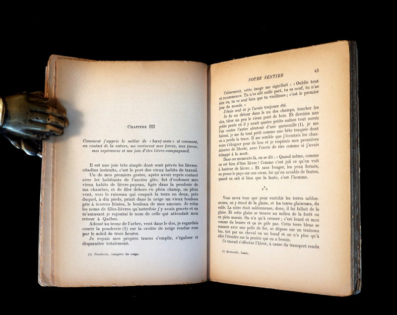 1955 Rare Quebec Poet Signed 1stED - FELIX LECLERC, Moi mes Souliers with scarce 1977 SIGNED Letter.