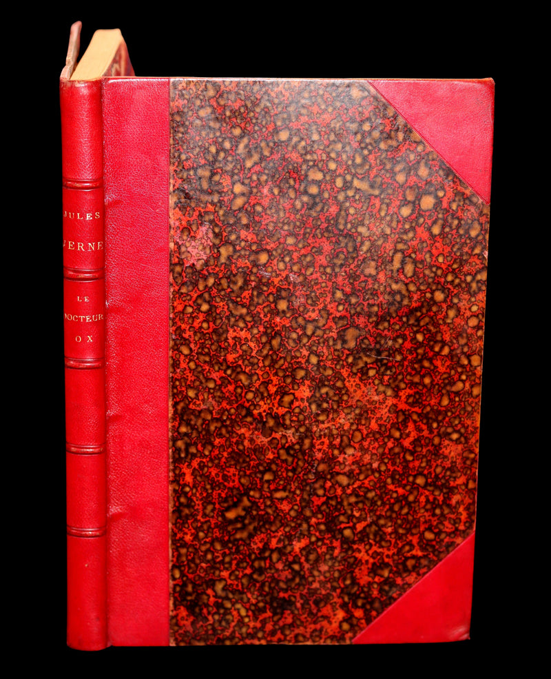 1880 Rare French Edition - JULES VERNE - Le Docteur Ox, Maitre Zacharius, Un hivernage dans les glaces, Un drame dans les airs, Quarantième ascension française au Mont Blanc.