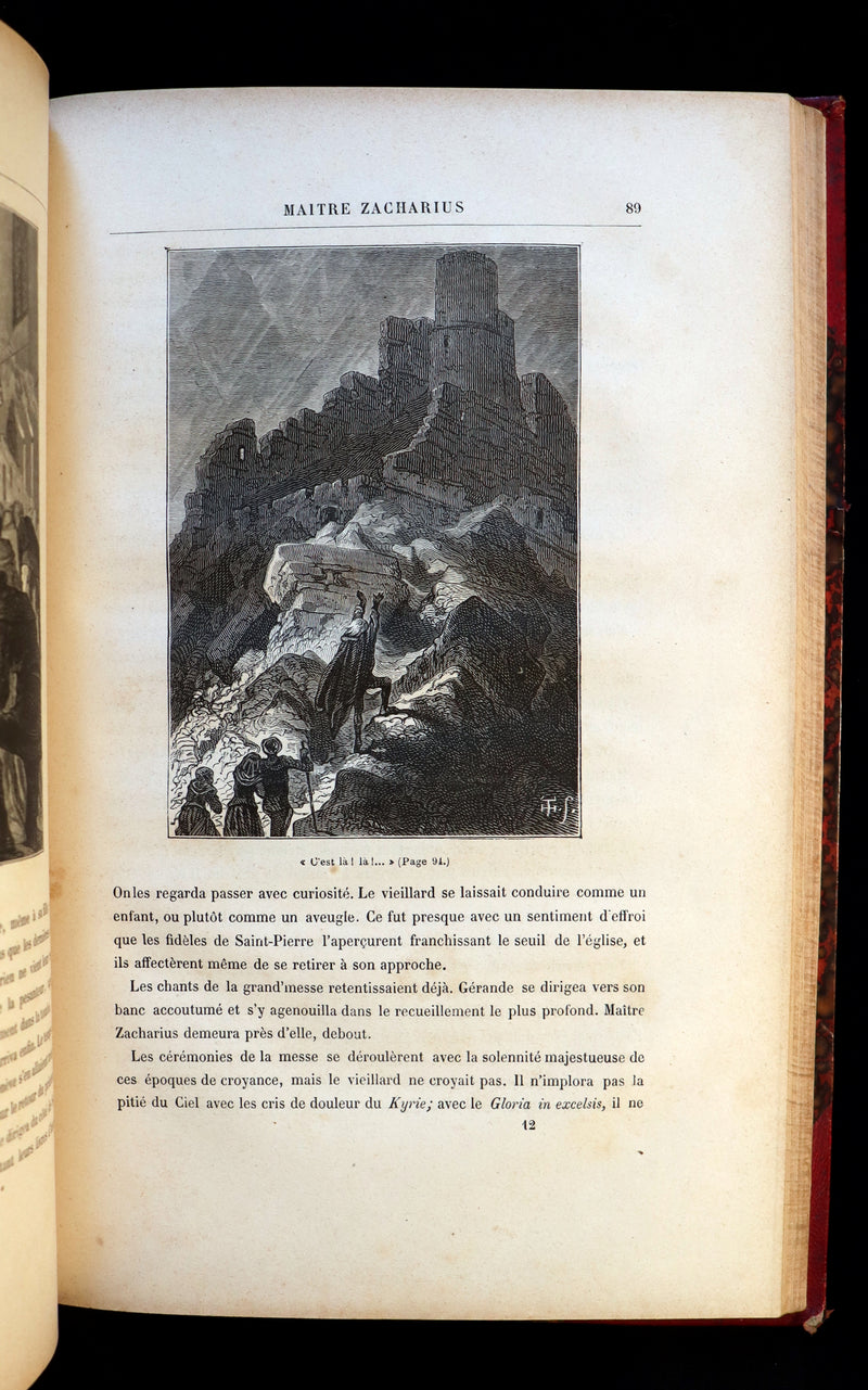 1880 Rare French Edition - JULES VERNE - Le Docteur Ox, Maitre Zacharius, Un hivernage dans les glaces, Un drame dans les airs, Quarantième ascension française au Mont Blanc.