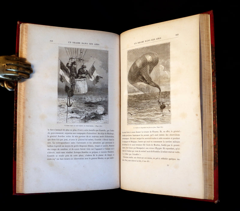 1880 Rare French Edition - JULES VERNE - Le Docteur Ox, Maitre Zacharius, Un hivernage dans les glaces, Un drame dans les airs, Quarantième ascension française au Mont Blanc.