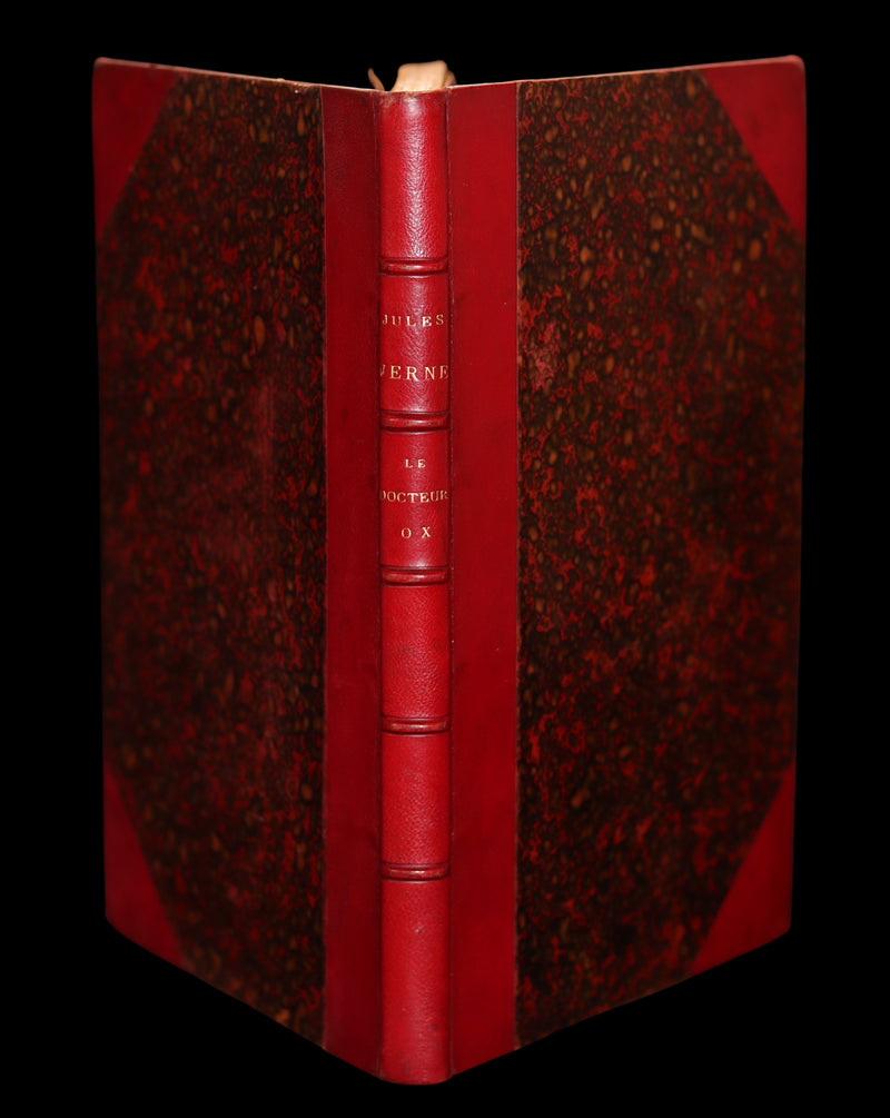1880 Rare French Edition - JULES VERNE - Le Docteur Ox, Maitre Zacharius, Un hivernage dans les glaces, Un drame dans les airs, Quarantième ascension française au Mont Blanc.