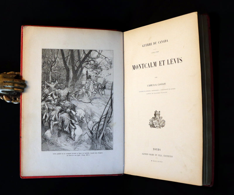 1898 Rare French Book - CANADA War 1756-1760 - MONTCALM et LEVIS by Abbé Casgrain.