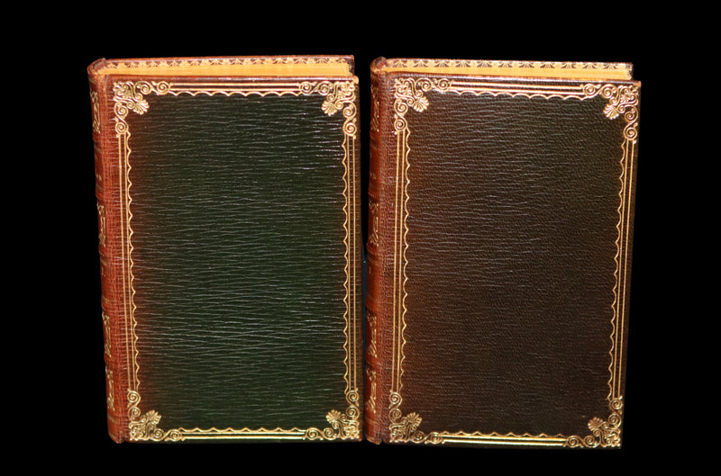 1829 Scarce book set bound by BAYNTUN ~ The History of NAPOLEON BUONAPARTE, illustrated.