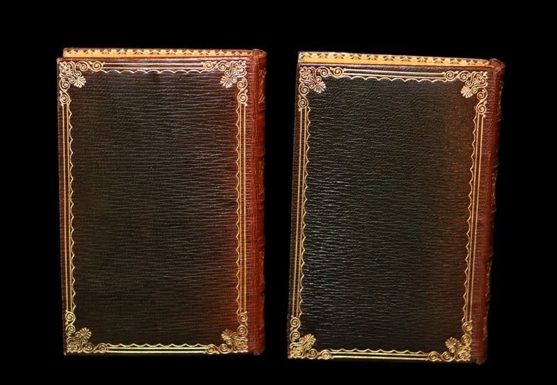 1829 Scarce book set bound by BAYNTUN ~ The History of NAPOLEON BUONAPARTE, illustrated.
