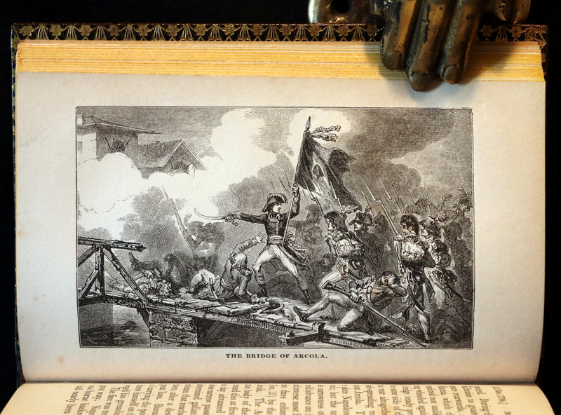 1829 Scarce book set bound by BAYNTUN ~ The History of NAPOLEON BUONAPARTE, illustrated.