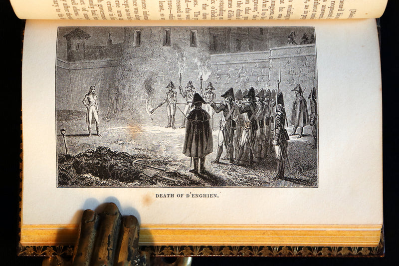1829 Scarce book set bound by BAYNTUN ~ The History of NAPOLEON BUONAPARTE, illustrated.