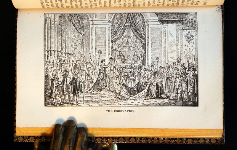 1829 Scarce book set bound by BAYNTUN ~ The History of NAPOLEON BUONAPARTE, illustrated.