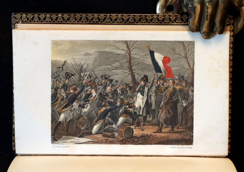 1829 Scarce book set bound by BAYNTUN ~ The History of NAPOLEON BUONAPARTE, illustrated.