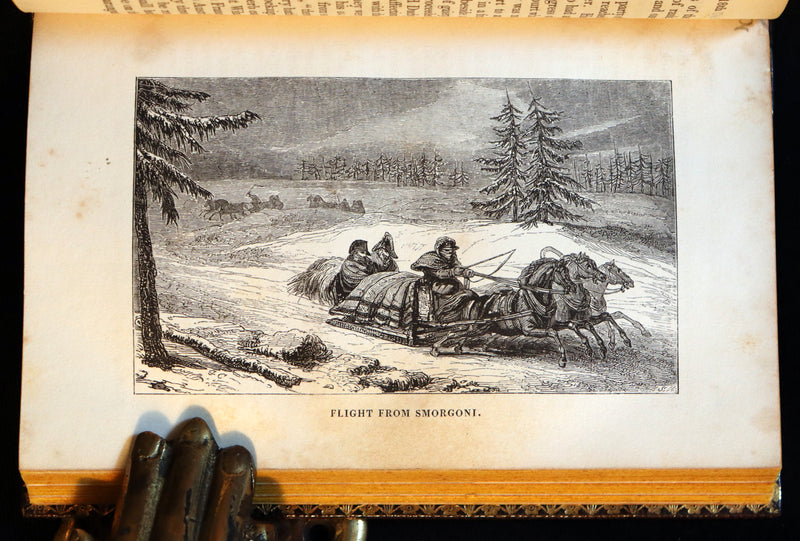 1829 Scarce book set bound by BAYNTUN ~ The History of NAPOLEON BUONAPARTE, illustrated.