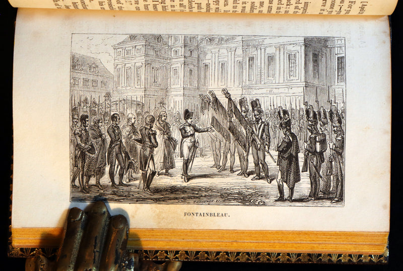 1829 Scarce book set bound by BAYNTUN ~ The History of NAPOLEON BUONAPARTE, illustrated.