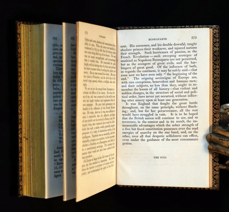 1829 Scarce book set bound by BAYNTUN ~ The History of NAPOLEON BUONAPARTE, illustrated.