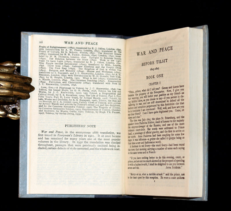 1949 Rare Book set in a nice binding - War and Peace by Count Leo Tolstoy.