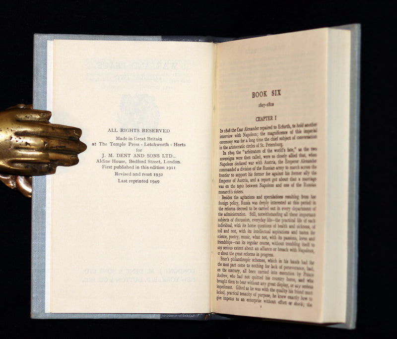 1949 Rare Book set in a nice binding - War and Peace by Count Leo Tolstoy.