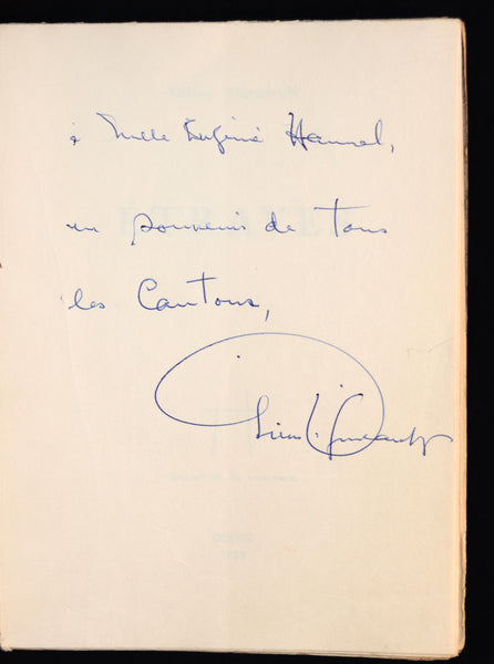 1961 Rare 2nd Edition French Book - Signed by Gilles Vigneault - ETRAVES.
