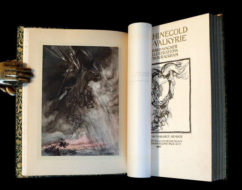 1910 Rare 1stED bound by Bayntun Riviere - Wagner's Rhinegold and the Valkyrie illustrated by Arthur RACKHAM.