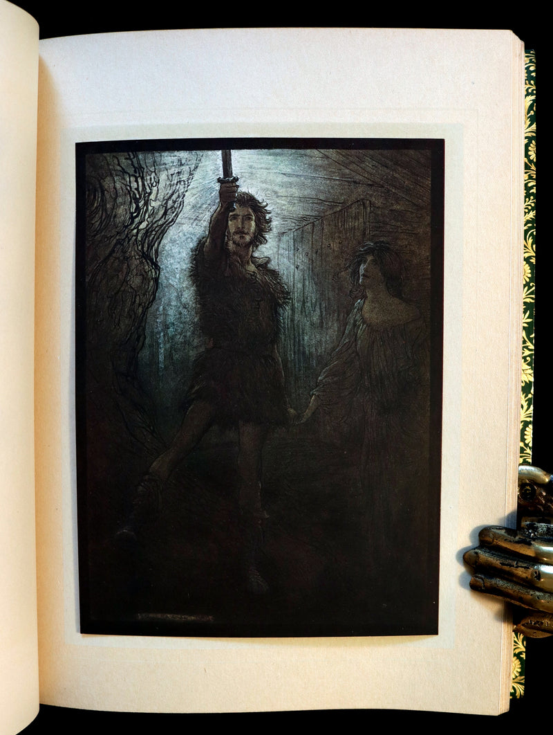 1910 Rare 1stED bound by Bayntun Riviere - Wagner's Rhinegold and the Valkyrie illustrated by Arthur RACKHAM.